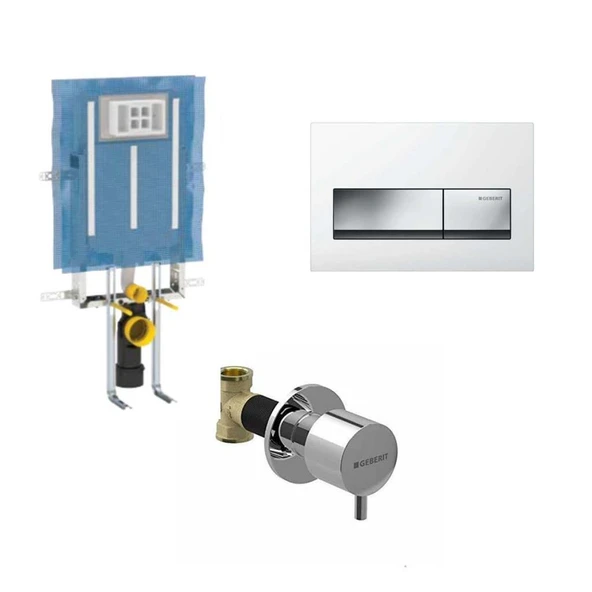 Geberit Alpha Gömme Rezervuar Seti 8 cm - Alpha50 Beyaz