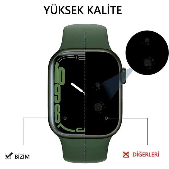Apple Watch SE 44MM Uyumlu 3 Adet Şeffaf Ultra koruyucu Nano Jelatin - 6