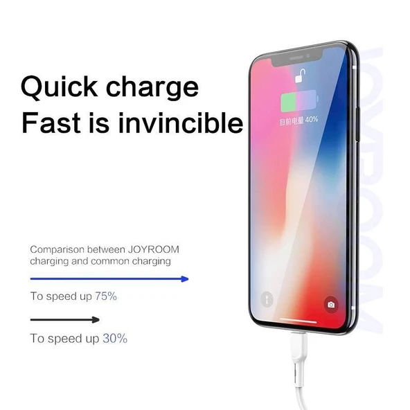 Joyroom S-M357S  İphone Lightning Şarj ve Data Kablosu 2A 1m Pembe - 3