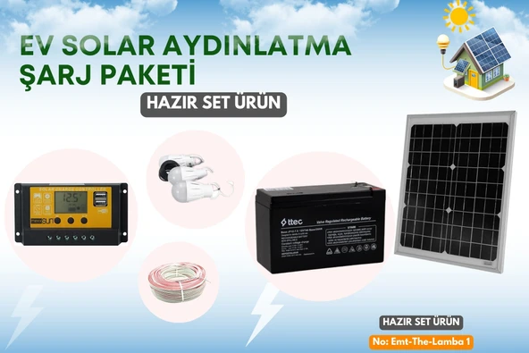 Hobi Bahçeleri için Güneş Enerjili Lamba ve Şarj Seti - 2