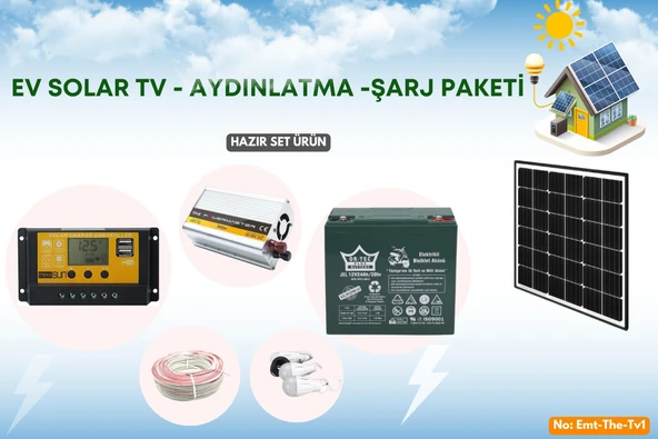 Güneş Enerji Sistem (TV - Aydınlatma - Cep Telefonu Şarjı - PC Şarjı)