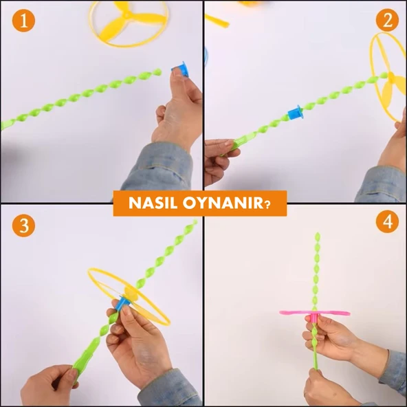 Mager 50'li Paket Ufo Uçan Daire Fırfır Pervane Nostaljik Ürün 12,5 Cm - Resim 5