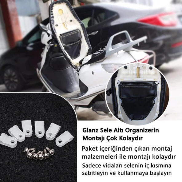 Glanz Sele Altı Organizer Çanta Motosiklet Scooter Kılıf Çantası