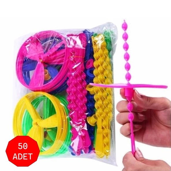 Mager 50'li Paket Ufo Uçan Daire Fırfır Pervane Nostaljik Ürün 12,5 Cm