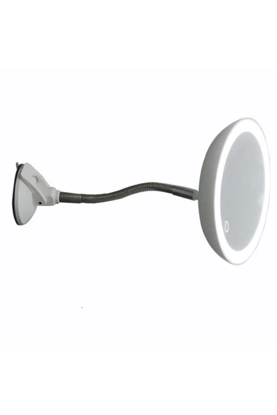 LAND OF MYTH Led Işıklı Banyo Makyaj - Tıraş Aynası, 10x Hd Zoom, Dim Edilebilir Dokunmatik Işık Kısma, Esnek Kol