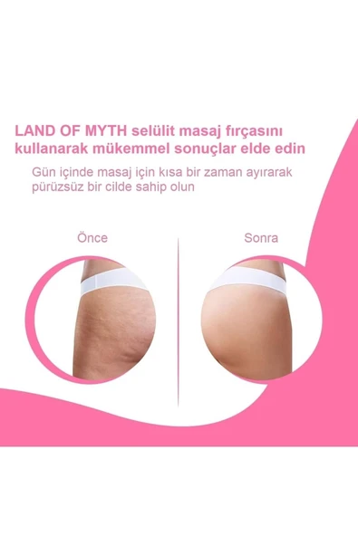 LAND OF MYTH Lom1412 Silikon Vücut Selülit Masaj Fırçası (siyah-lila) - 4