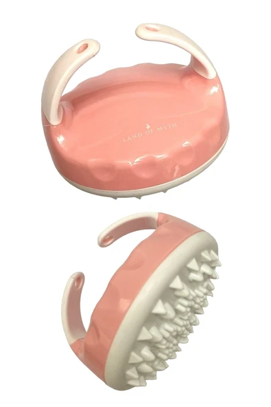 LAND OF MYTH Silikon Vücut Selülit Masaj Fırçası (pembe-beyaz) - 2