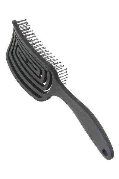 LAND OF MYTH Lom1271 Üç Boyutlu Esnek Saç Açma Ve Tarama Fırçası, Flexible Pro Brush (siyah) - Resim 4