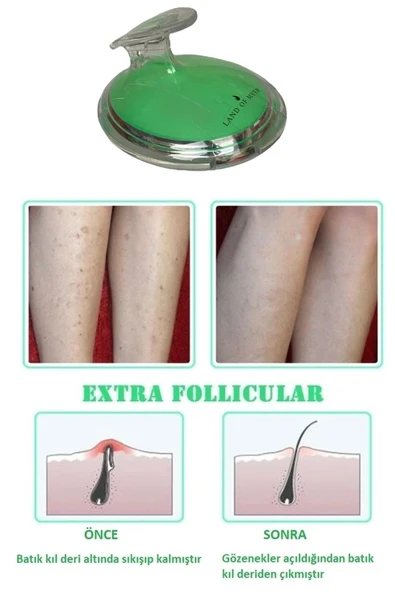 LAND OF MYTH Lom1421 Tıraş Tahriş Önleme Fırçası, Yüz, Koltuk Altı, Bacak, Bikini Bölgesi Için (yeşil) - 2