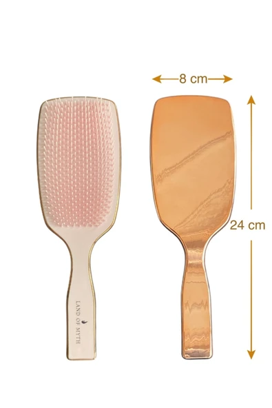 LAND OF MYTH LOM1261 Islak ve Kuru Saç Açma Tarama Fırçası (Bronze Gold-Pembe) - 2