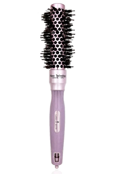 LAND OF MYTH 25 mm Nano Teknoloji Seramik + İyonik Termal Fön Saç Fırçası, Doğal Kıl Diş, Profesyonel Seri