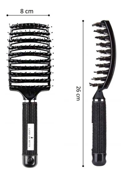 LAND OF MYTH Lom1071 Dolaşık Saç Açma Tarama Fırçası, Antistatik Iyonik Yetişkin & Çocuklar Için -siyah - 6