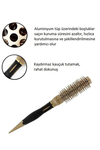 LAND OF MYTH 25 mm - Nano Teknoloji Seramik + Iyonik Termal Fön Saç Fırçası, Profesyonel Seri - 3