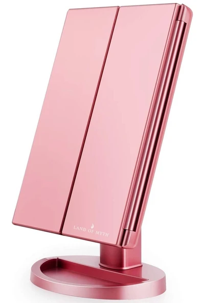 LAND OF MYTH Işıklı Makyaj Aynası 24 Led 1x-2x-3x+10x Hd Zoom, 3 Panel - 3