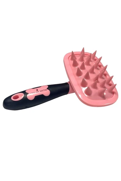 LAND OF MYTH Lom1432 Yumuşak Silikon Dişli Kedi Köpek Evcil Hayvan Şampuan Yıkama Fırçası (pembe) - 3