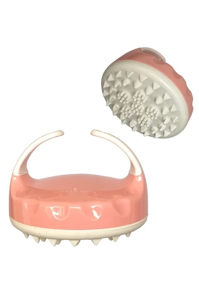 LAND OF MYTH Silikon Vücut Selülit Masaj Fırçası (pembe-beyaz)