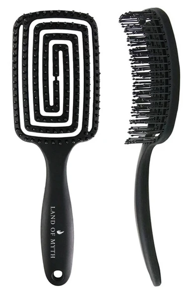 LAND OF MYTH Lom1271 Üç Boyutlu Esnek Saç Açma Ve Tarama Fırçası, Flexible Pro Brush (siyah) ürün görseli