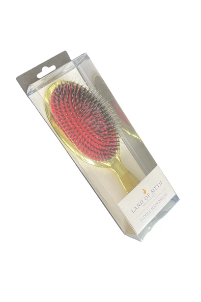 LAND OF MYTH Kaynak Saç Tarağı Premium Seri Oval Kürek Saç Açma Tarama Fırçası, Galvanik, Kaynak (gold) - 6