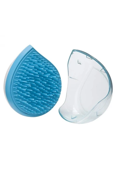 LAND OF MYTH Lom1247 Compact Detangling Brush To Go - Çanta Tipi Kapaklı Saç Açma Tarama Fırçası – Blue White - 3