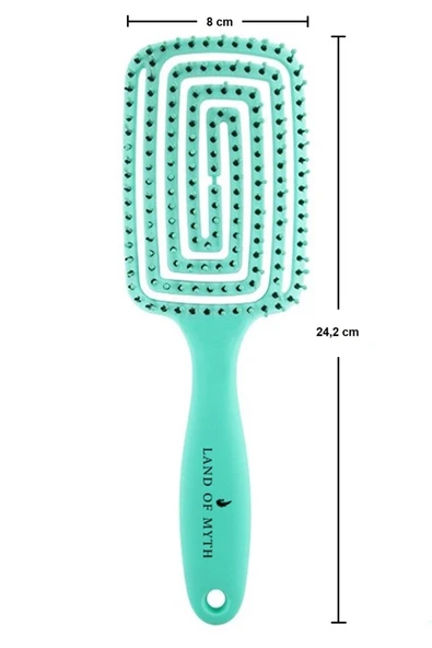 LAND OF MYTH Lom1274 Üç Boyutlu Esnek Saç Açma Ve Tarama Fırçası, Flexible Pro Brush (turkuaz) - 4
