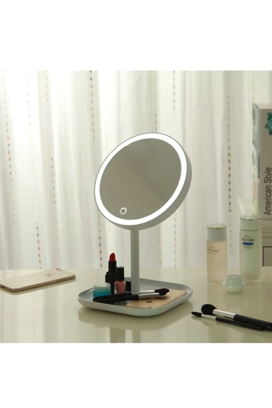 LAND OF MYTH - 1x-5x Büyütmeli 23 Led Işıklı Makyaj Aynası, 360 ° Döner, Dokunmatik Sensörlü, Kablolu - 7