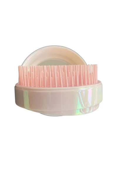 LAND OF MYTH LOM1282 Çanta Tipi - Ayna Kapaklı Saç Açma Tarama Fırçası – İnci Beyazı - 3