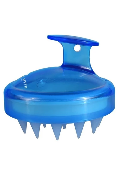 LAND OF MYTH Yumuşak Silikon Dişli Saç Derisi Masaj Şampuan Duş Fırçası, Yetişkin, Çocuk - Evcil Hayv Için - Mavi