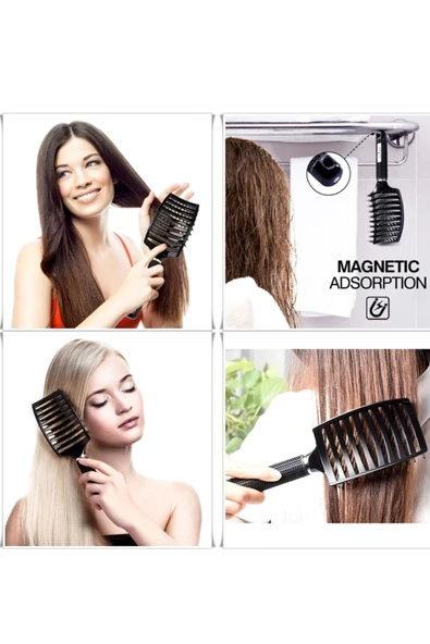 LAND OF MYTH Lom1071 Dolaşık Saç Açma Tarama Fırçası, Antistatik Iyonik Yetişkin & Çocuklar Için -siyah - 5