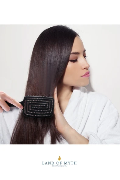 LAND OF MYTH Lom1271 Üç Boyutlu Esnek Saç Açma Ve Tarama Fırçası, Flexible Pro Brush (siyah) - Resim 7