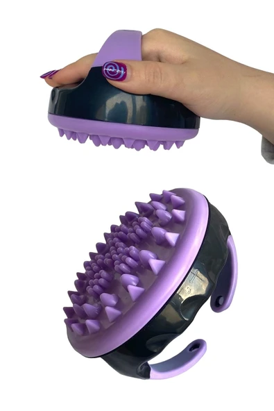 LAND OF MYTH Lom1412 Silikon Vücut Selülit Masaj Fırçası (siyah-lila) - 2