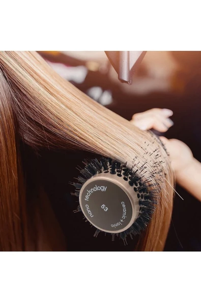 LAND OF MYTH 53 Mm-lom1144 Nano Teknoloji Seramik İyonik Termal Fön Saç Fırçası, Doğal At Kılı Diş, Profesyonel - 7