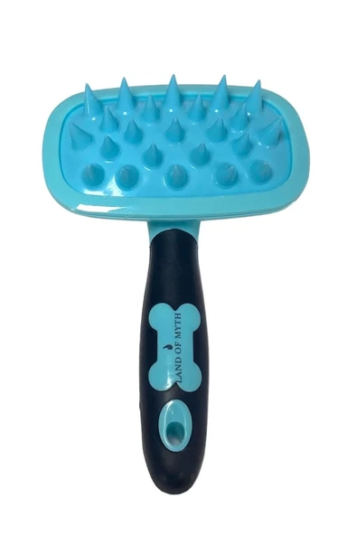 LAND OF MYTH Lom1431 Yumuşak Silikon Dişli Kedi Köpek Evcil Hayvan Şampuan Yıkama Fırçası (mavi)