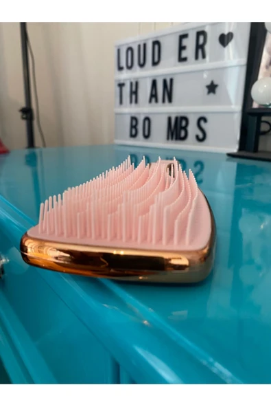 LAND OF MYTH LOM1261 Islak ve Kuru Saç Açma Tarama Fırçası (Bronze Gold-Pembe) - 4