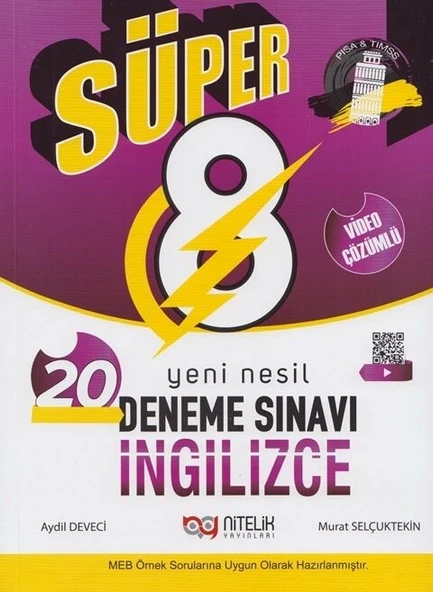 8. Sınıf İngilizce Süper Yeni Nesil 20 Deneme Sınavı Nitelik Yayınları