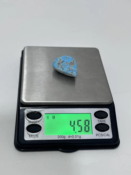 Okyanus Temalı Doğal Kabaşon Firuze Taşı 22,8 Karat - Turkuaz Taşı 4,57 Gram - 5