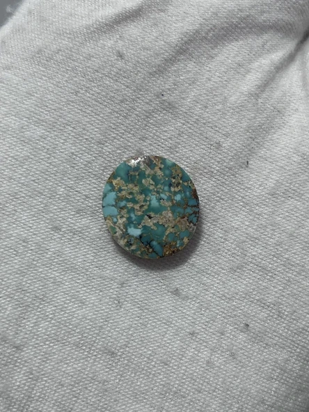 Okyanus Temalı Doğal Kabaşon Firuze Taşı 8,3 Karat - Turkuaz Taşı 1,66 Gram