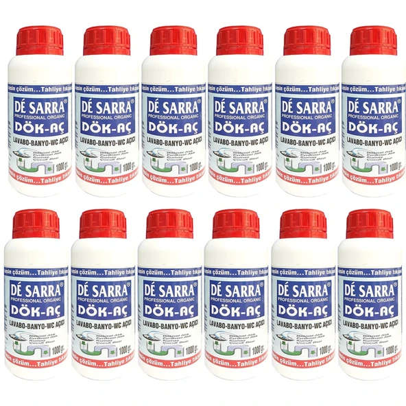 Mager De Sarra Dök-Aç Lavabo Gider Açıcı Sıvı - 1 Litrelik 12 Adet - 1 Koli