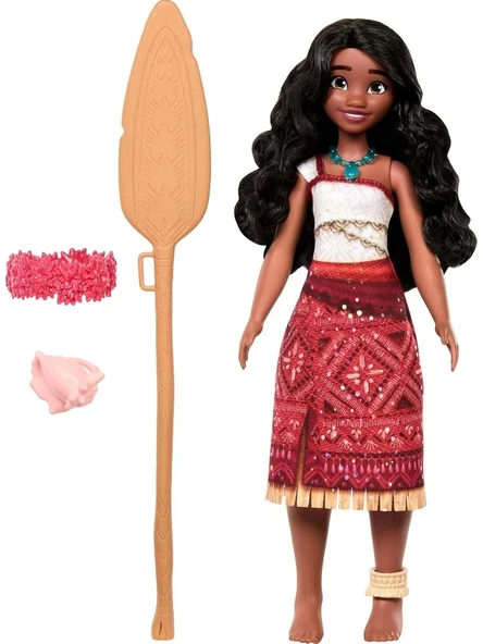 Disney Moana 2 Şarkı Söyleyen Moana Aksesuarlı Prenses Moana Bebek JBT37 - 4