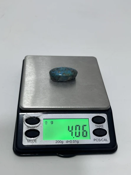 Okyanus Temalı Doğal Kabaşon Firuze Taşı 20,2 Karat - Turkuaz Taşı 4,04 Gram - 5