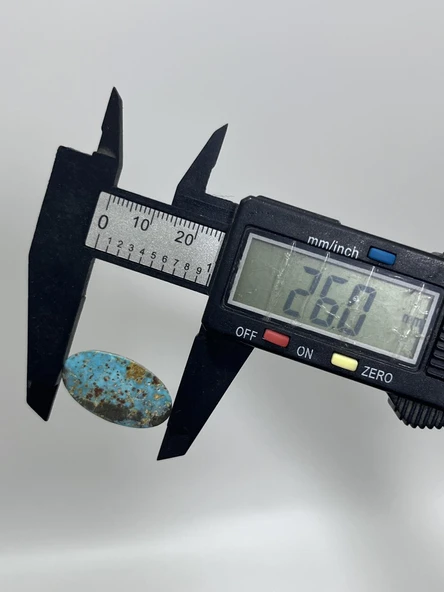 Okyanus Temalı Doğal Kabaşon Firuze Taşı 19,4 Karat - Turkuaz Taşı 3,89 Gram - 4