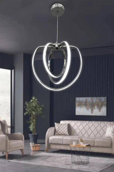 Afra Elips 3'Lü Sarkıt Led Avize