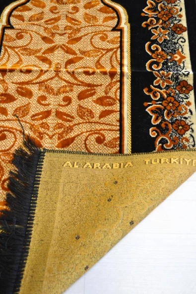 Kadife Seccade Kalın Yumuşak Doku - Şık ve Konforlu- 70x110 cm- Kahverengi - Resim 3