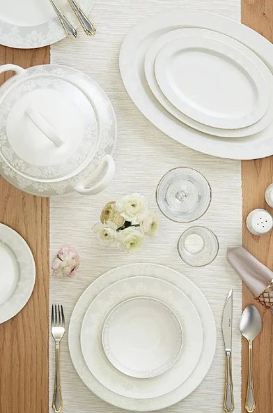 Emsan EMS 600/2224 Yemek Takımı New Bone Yeni Anderson Yuvarlak 60 Parça ürün görseli 1