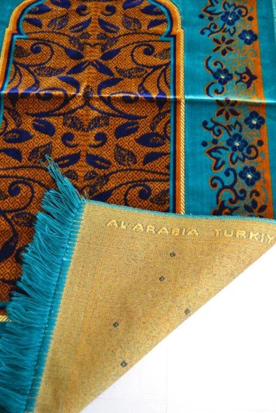 Kadife Seccade Kalın Yumuşak Doku - Şık ve Konforlu- 70x110 cm- Açık Mavi - Resim 3