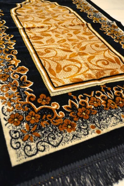 Kadife Seccade Kalın Yumuşak Doku - Şık ve Konforlu- 70x110 cm- Kahverengi - Resim 2