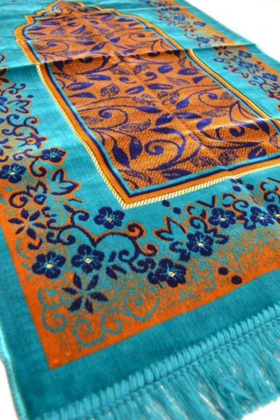 Kadife Seccade Kalın Yumuşak Doku - Şık ve Konforlu- 70x110 cm- Açık Mavi - Resim 2