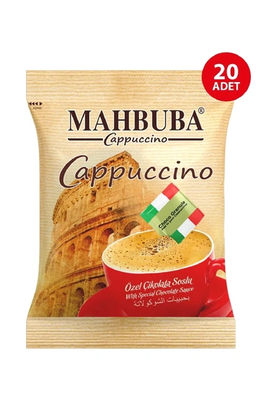 Mahbuba Çikolata Soslu Bol Köpüklü Granule Cappuccino Hazır Kahve 20x25gr - 2