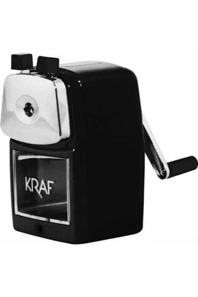 Kraf Masa Üstü Kollu Büyük Siyah Kalemtıraş (680G) - 2