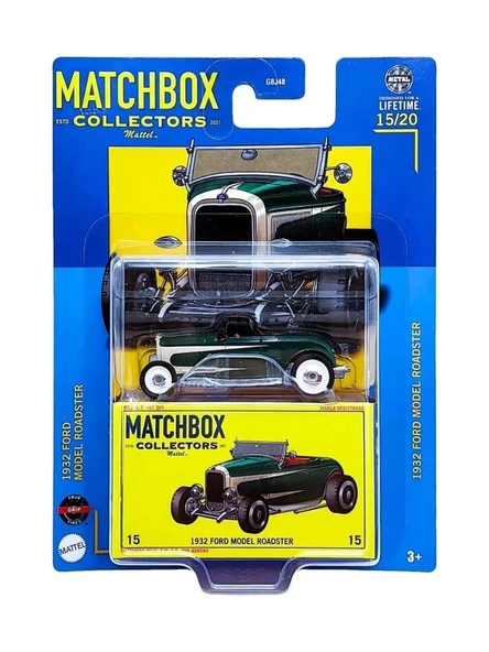 Matchbox Koleksiyon Araçlar Koleksiyon Araçlar GBJ48 - HLJ71 1932 Ford Model Roadster ürün görseli