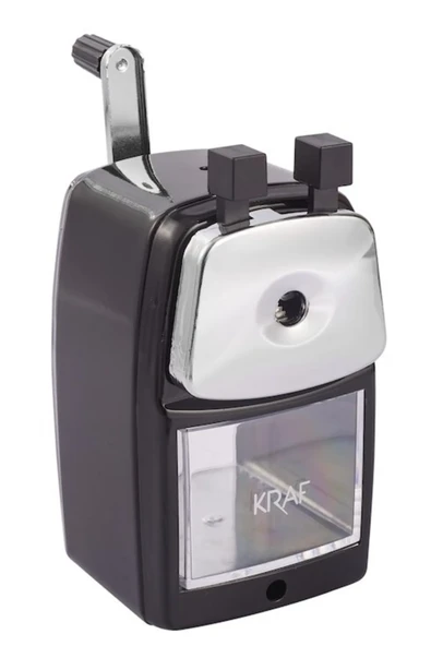 Kraf Masa Üstü Kollu Büyük Siyah Kalemtıraş (680G) - 3